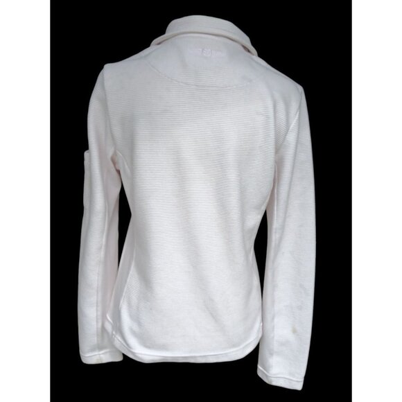 VTG The Ritz Carlton Dove Mountain Arizona Womens White Ribbed Jacket Full Zip M - Picture 2 of 16
